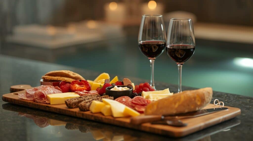 Planche mixte charcuterie, fromage, végé, spa, vin, alcool, champagne, eclipsea Niort 79